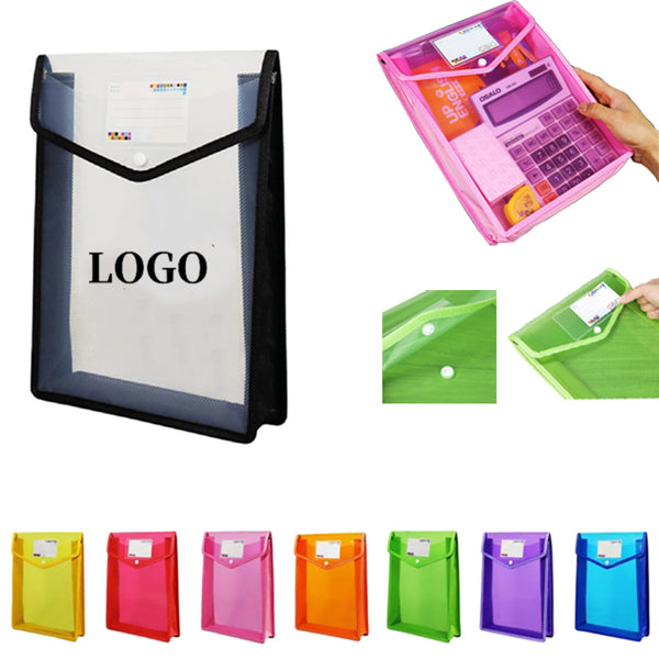Expandable Envelopes Plastic Document Folder With Button