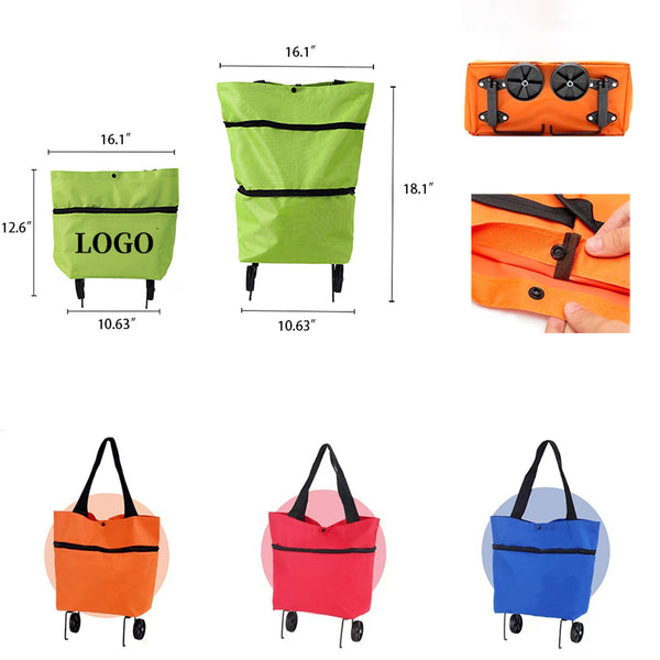Collapsible Grocery Shopping Trolley Bag with Wheels