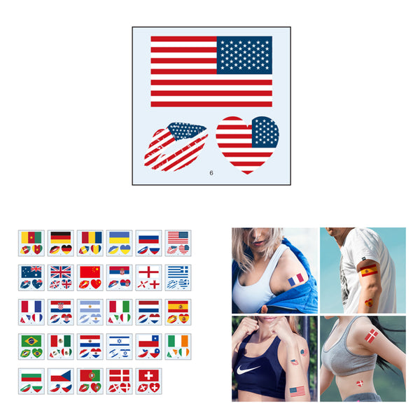 Customized Flag Tattoo Stickers