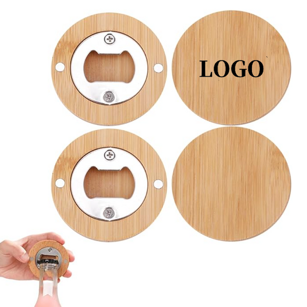 Magnetic Wooden & Stainless Steel Bottle Opener