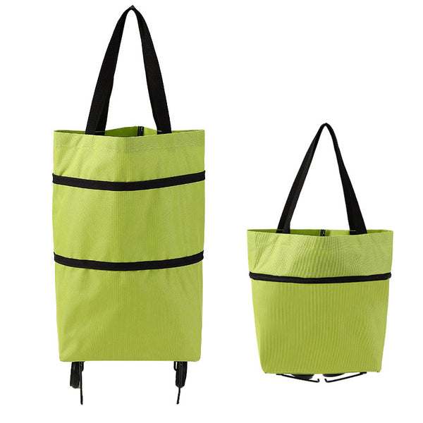 Folding Flexible Shopping Bag with Wheels
