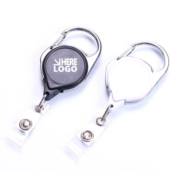 Retractable Easy to Pull Buckle Keychain Badge Holder Clips