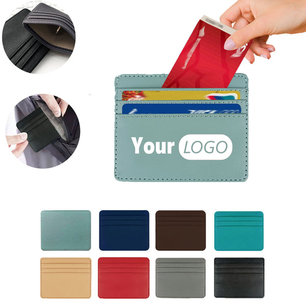 PU Slim Minimalist Wallet Credit Card Holder