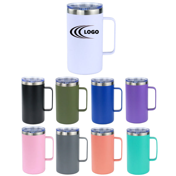 24OZ Double-Layer Stainless Steel Handle Thermos Cup