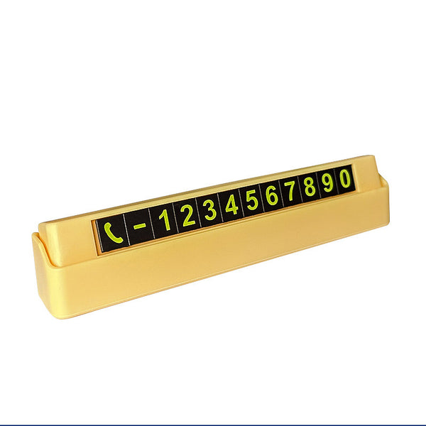 car temporary parking sign